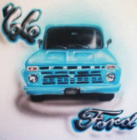 Airbrushed '66 Ford on T-shirt