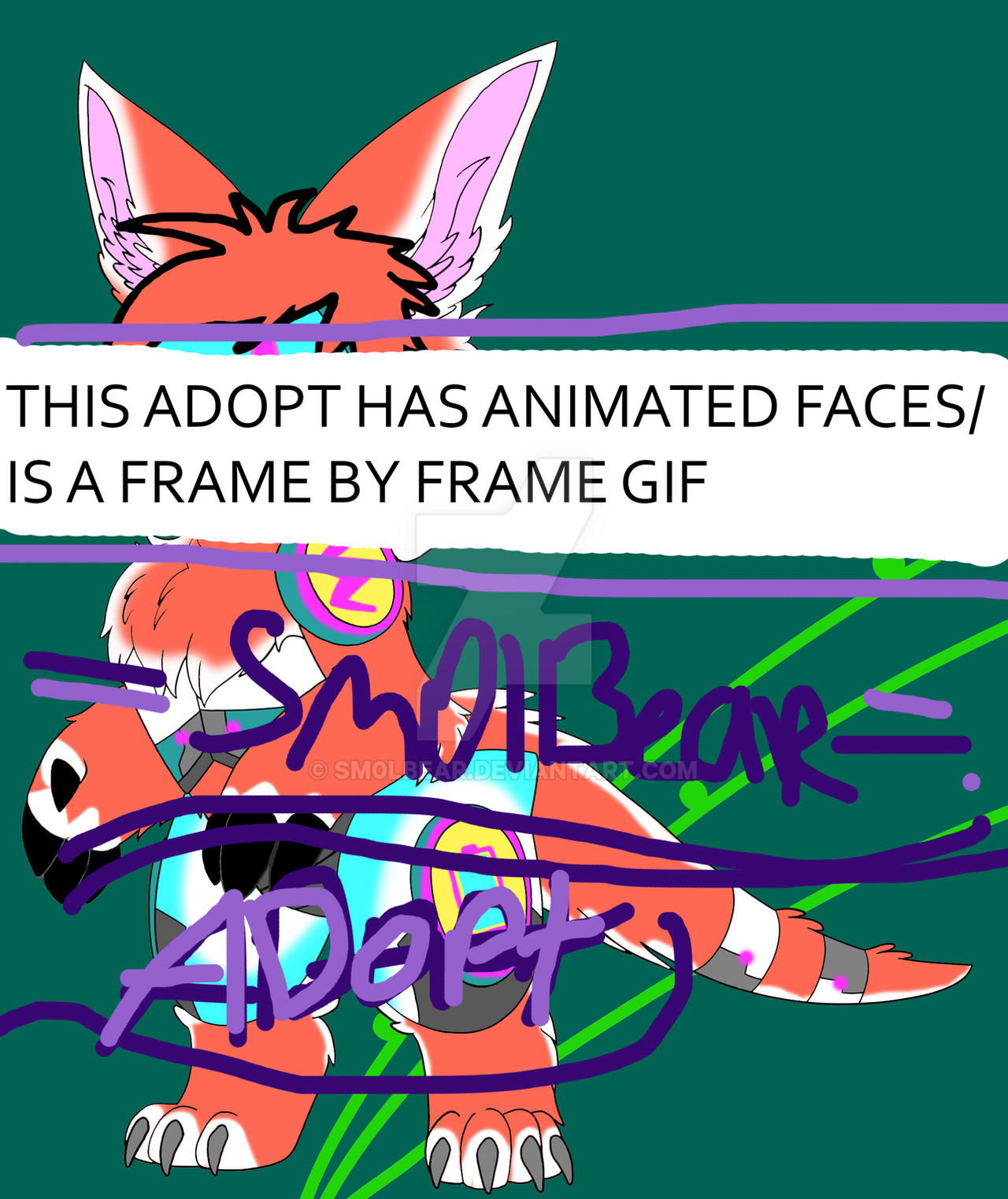 Protogen Run Animation ADOPTABLE: Animated-protogen by Sm0lBear on DeviantArt