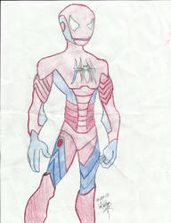 Spider man with Iron man suit