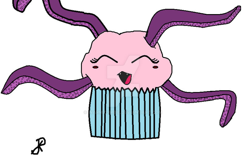 Tentacle cupcake