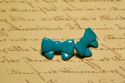 ribbon clay earrings