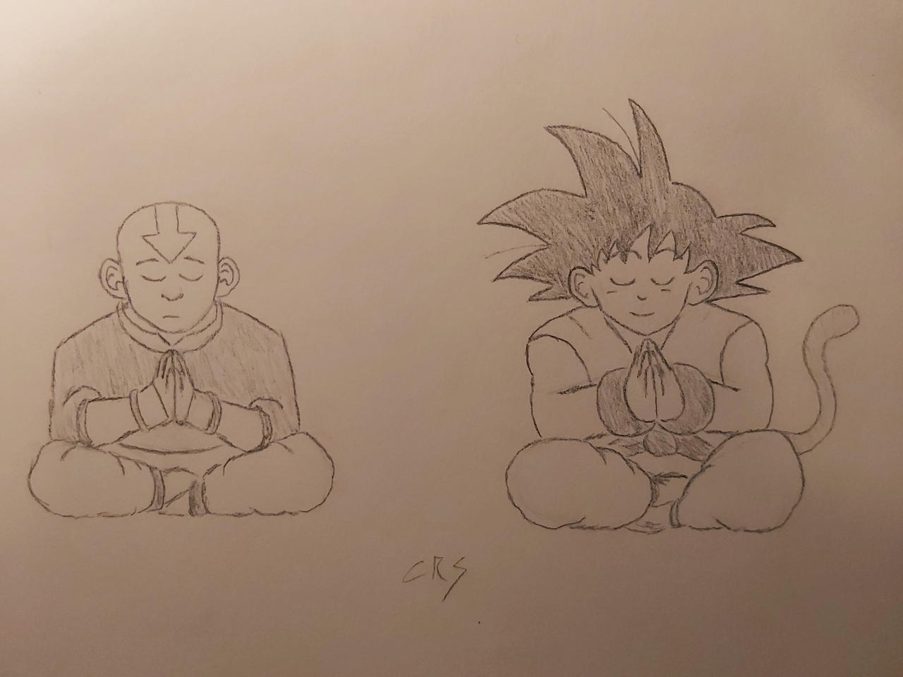 Goku And Aang Meditating By Heroofthenorth On Deviantart