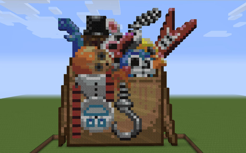 Fnaf 3 Box Minecraft Pixel Art (THE ORIGINAL) by iKnowThatFeelBr0 on