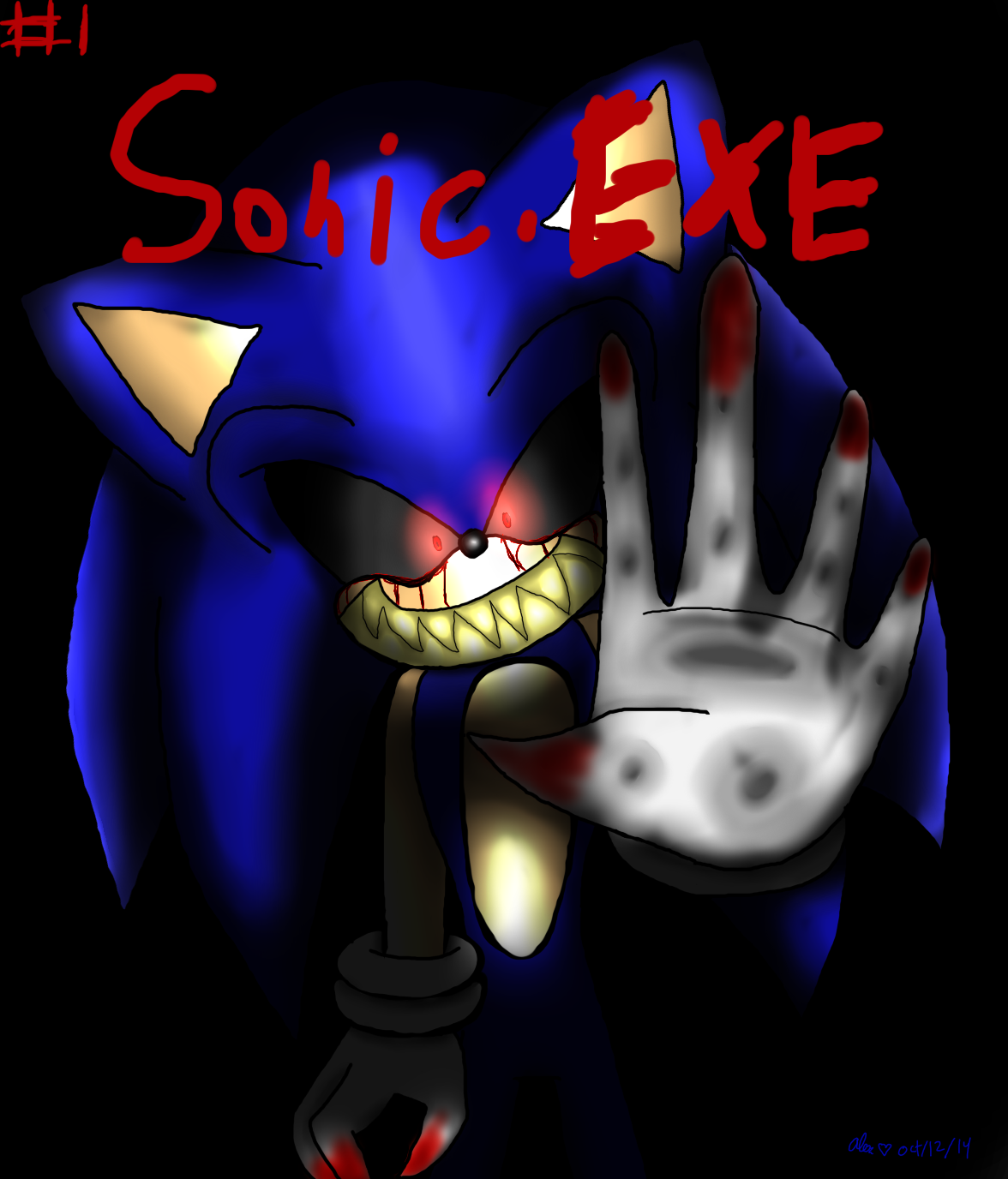 CreepyPasta #1 Sonic EXE + Speedpaint