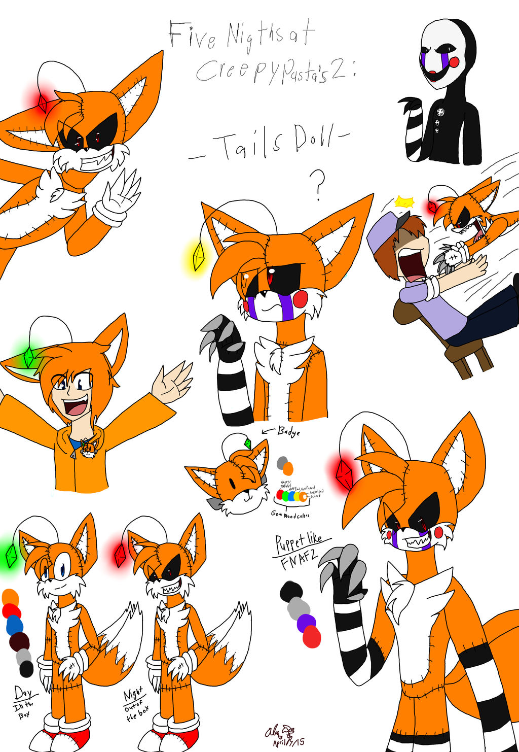 Tails Doll - Creepypasta / FNF mod by Crystal_animateG on