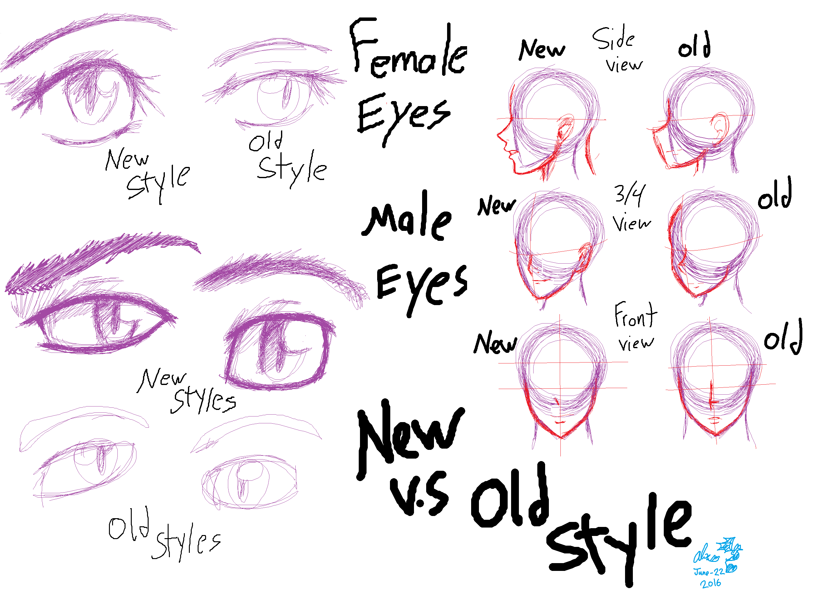 New vs Old Anime-Manga style by CandySugarSkullGirl9 on DeviantArt New vs Old Anime-Manga style by CandySugarSkullGirl9 on DeviantArt