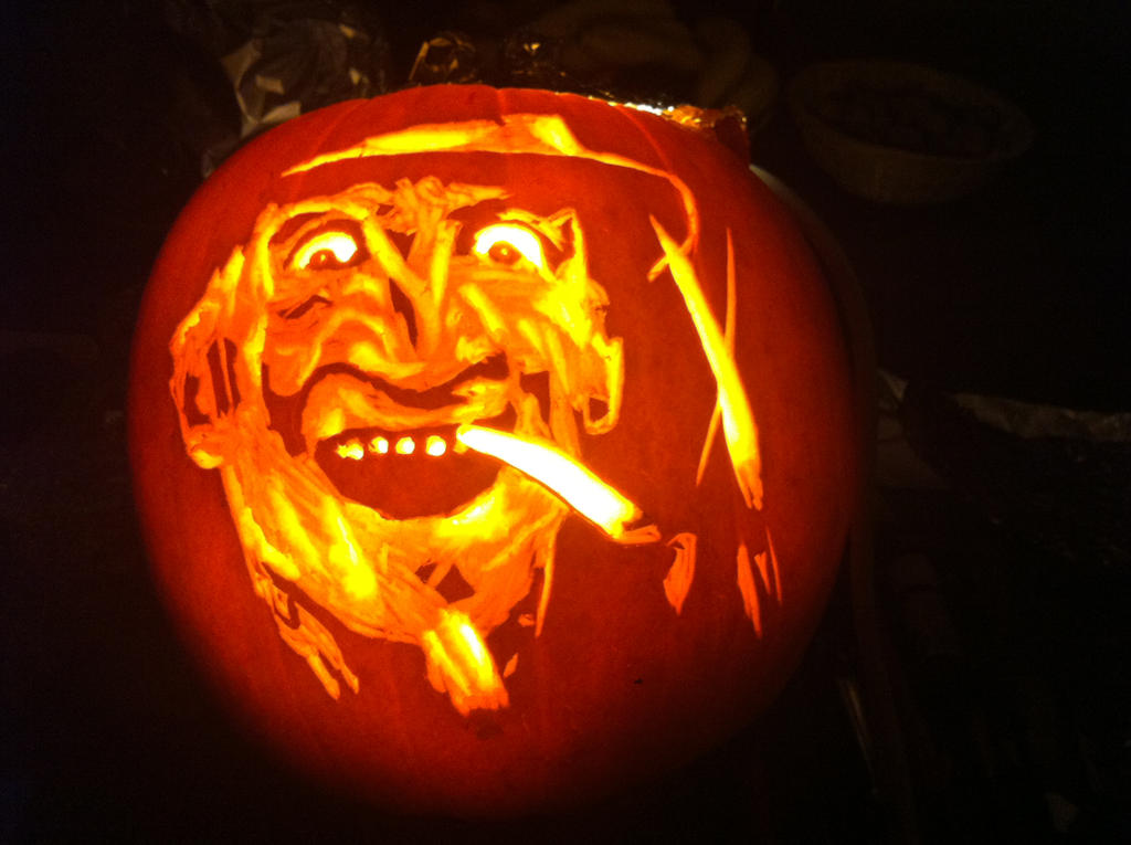 Freddy Krueger Pumpkin Carving by Spelleroid on DeviantArt