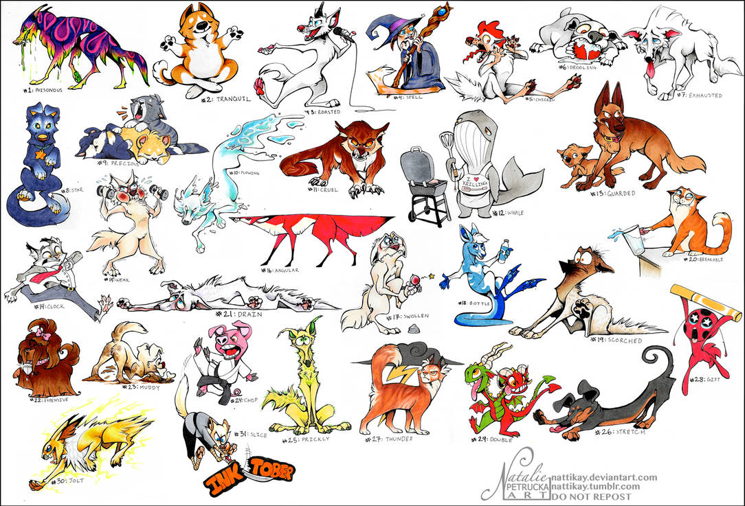 Inktober 2018 Complete Collection by NattiKay