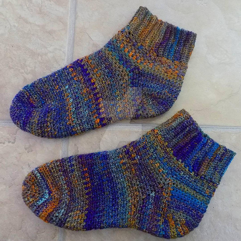 Handspun Crochet socks