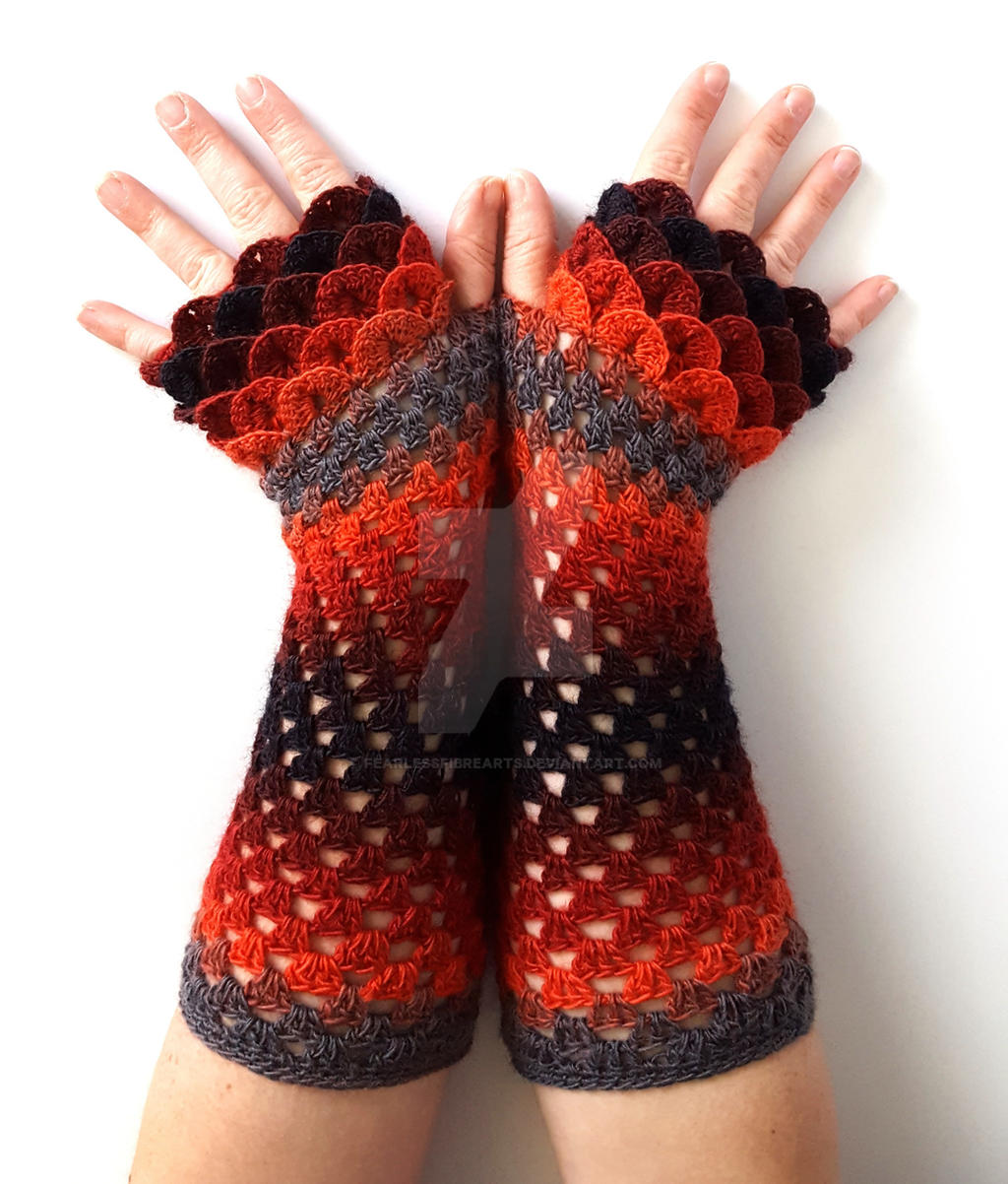 Burning Coals Dragon Gloves Commission