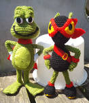 80s Games Amigurumi Commission by FearlessFibreArts
