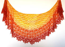 Wedding Belle Handspun Shawl