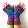 Crystal Rainbow Dragon Gloves