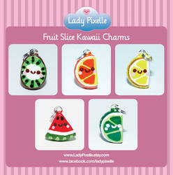 Fruit Slice Kawaii Charms