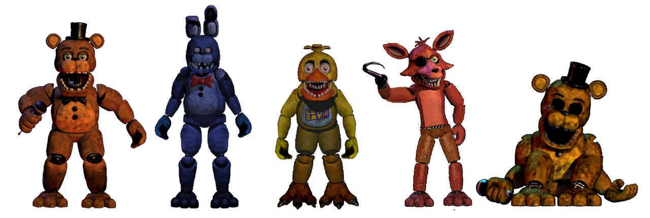 FNaF 2 UnWithered Animatronics by Will220 on DeviantArt