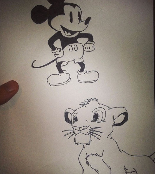 Mickey Mouse and Simba by maccaalexander on DeviantArt