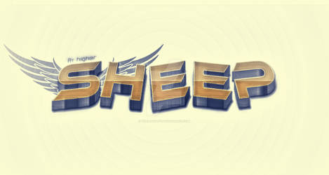 Flying Sheep Text Art