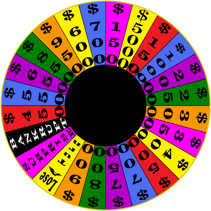 Bonus Wheel Layout Wheel Of Fortune Wheel Layout Wheel Of Discovery PowerPoint Template