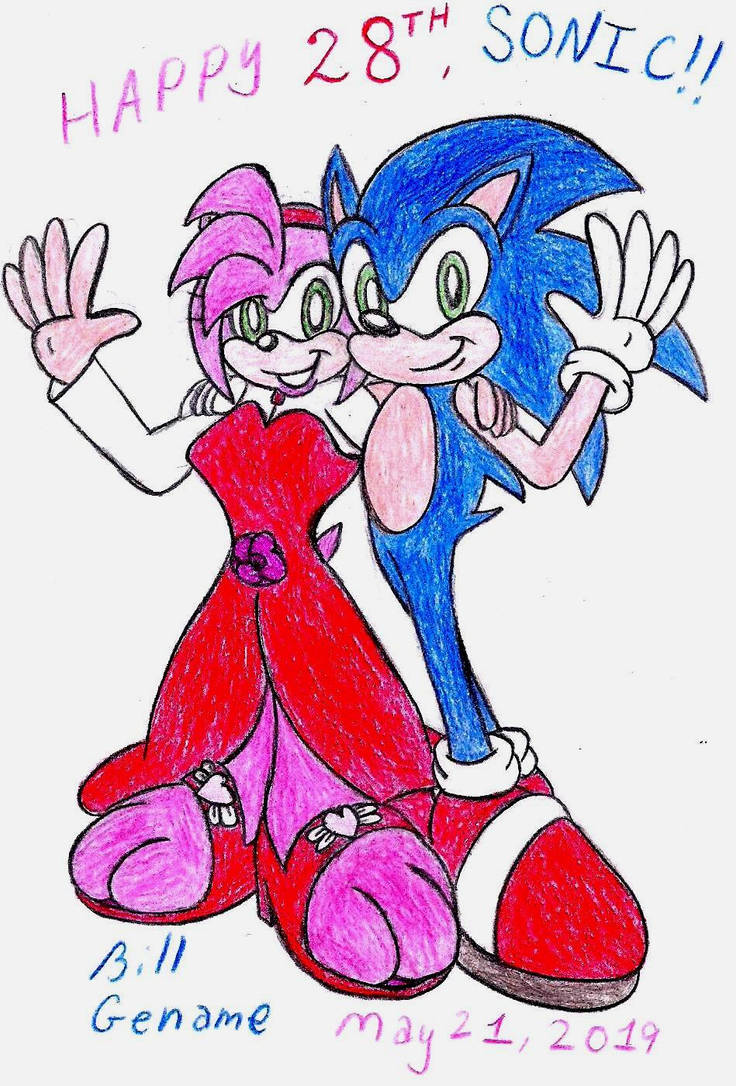 Happy 28th Sonic by germanname1990 on DeviantArt