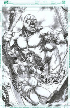 Dejah Thoris vs White Apes of Mars