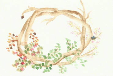 The Seasons Wreath: Apple Tree with Nest