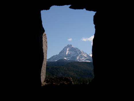 Mt. Hood Through a Window