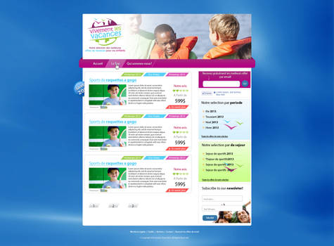 Kids Vacations Web Design