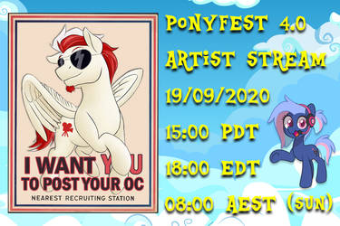 Ponyfest 2020 - Artist Stream - Post Your OC