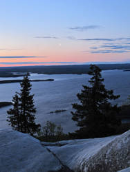 Moon and lake II