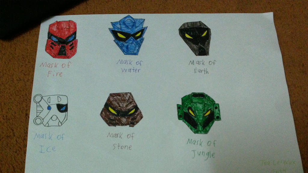 8 Element Mask Mask Of Element Drawing by ToaHeroStudio on DeviantArt
