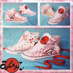 CUSTOM PAINTED + DESIGNED OKAMIDEN CONVERSE (uk)