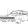 Muscle Car Lineart