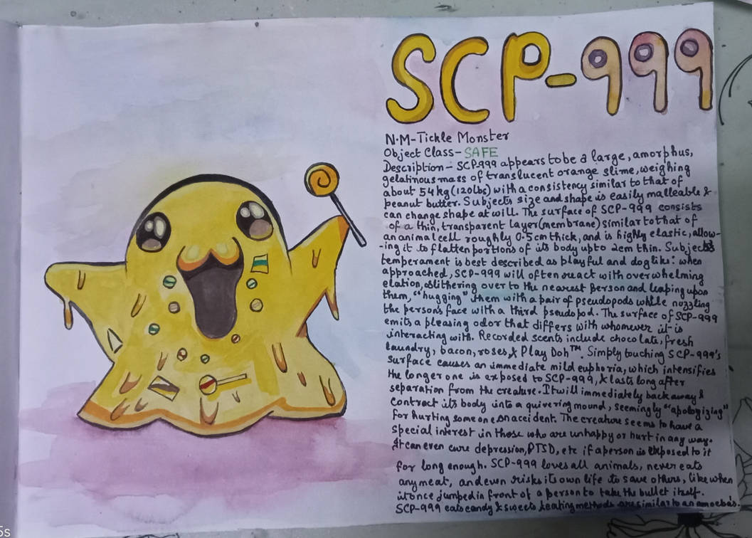 I wanted to draw scp-999 (the tickle monster) and this is how it