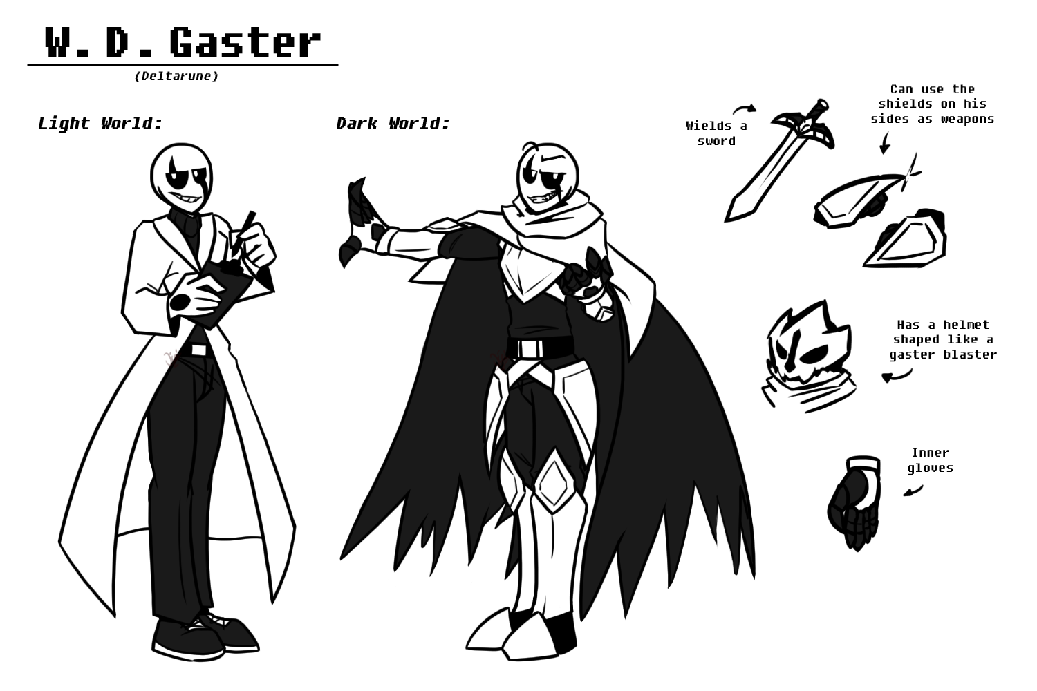 Deltarune - Gaster by Shnowbilicat on DeviantArt