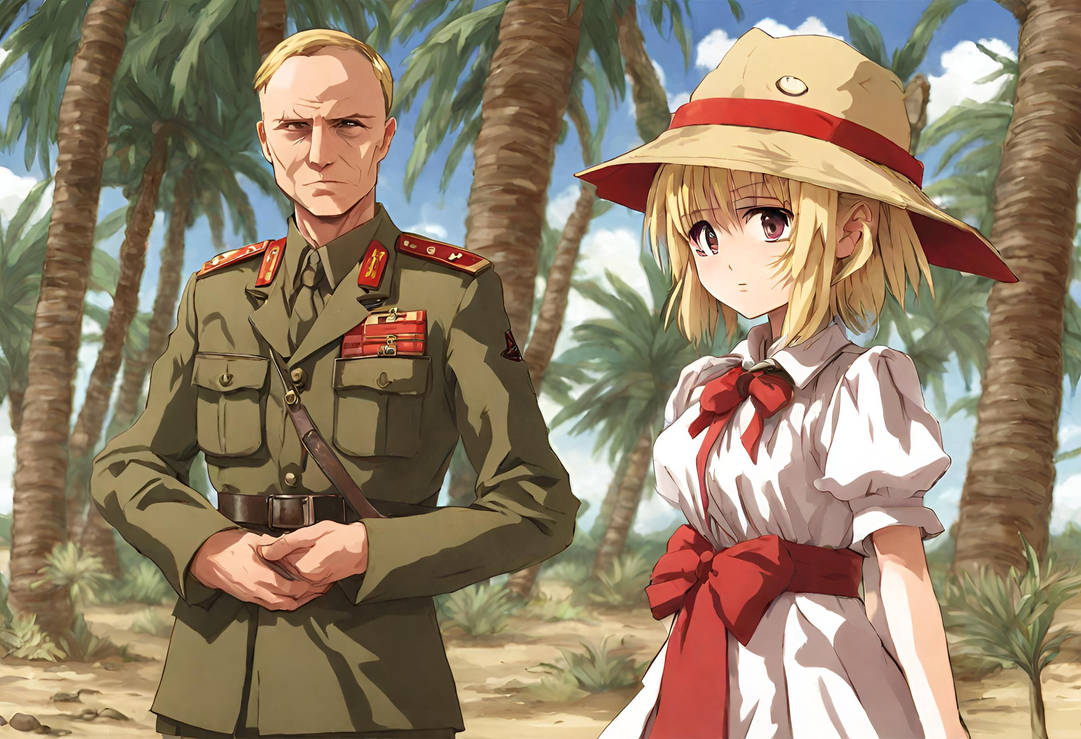 Erwin Rommel and Flandre in Africa (AI) by CurtAndRoland on DeviantArt
