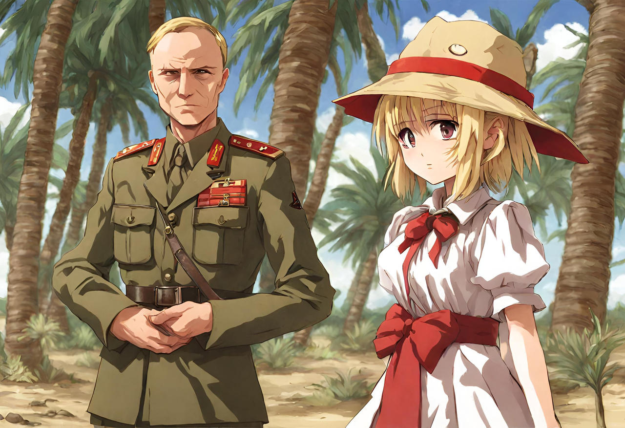 Erwin Rommel and Flandre in Africa (AI) by CurtAndRoland on DeviantArt
