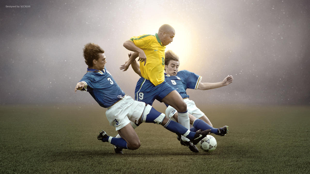 Paolo Maldini and Fabio Cannavro Tackling R9 by samado247 on DeviantArt