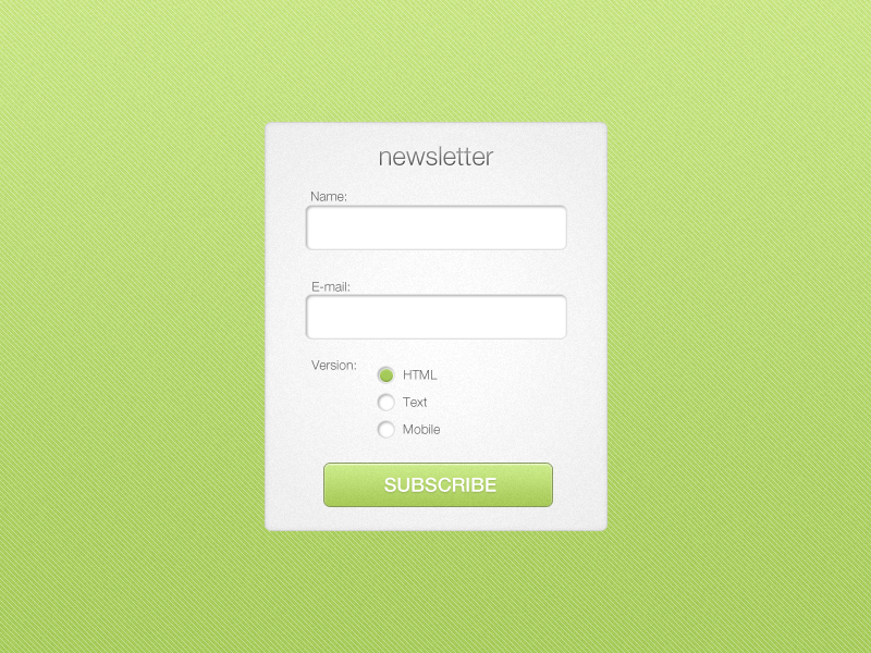 Simple Newsletter Form