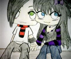 An Emo Couple. By MaKayla.