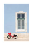 Red Bike, Blue Wall by Einsilbig