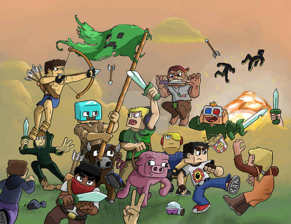 Battle in Minecraft by MatiZ1994 on DeviantArt