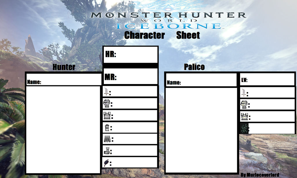 Mhw Character Sheet by Murlocoverlord on DeviantArt