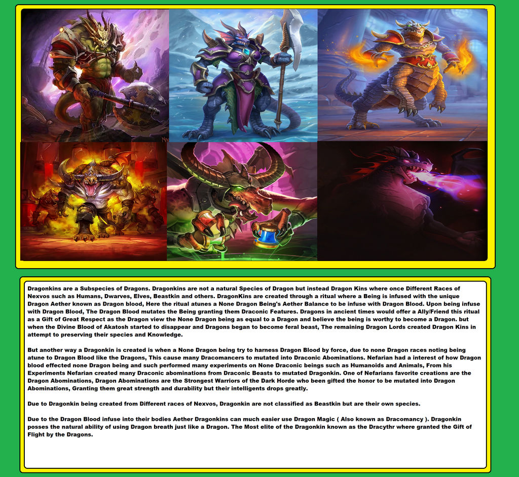 Nexverse Lore Dragonkin by Murlocoverlord on DeviantArt