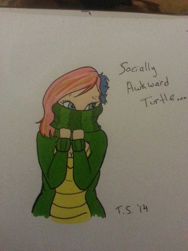 Awward Turtle Socially Awkward Turtle by SavageInkStudio on DeviantArt