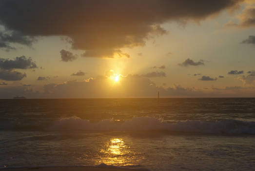 Sun Rise Over Ocean