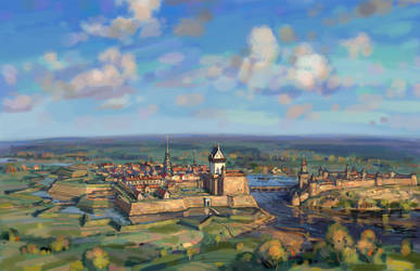 Narva and Ivangorod in the early 18th century