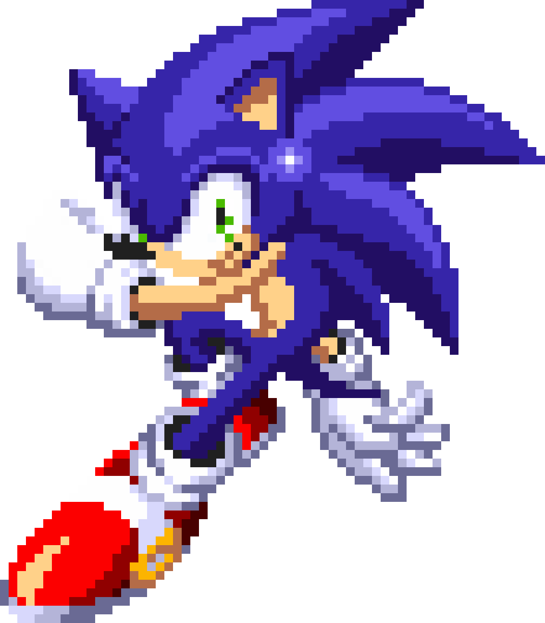 Modern Sonic (S3 and K Style) - Pixel Art by goodbro950 on DeviantArt