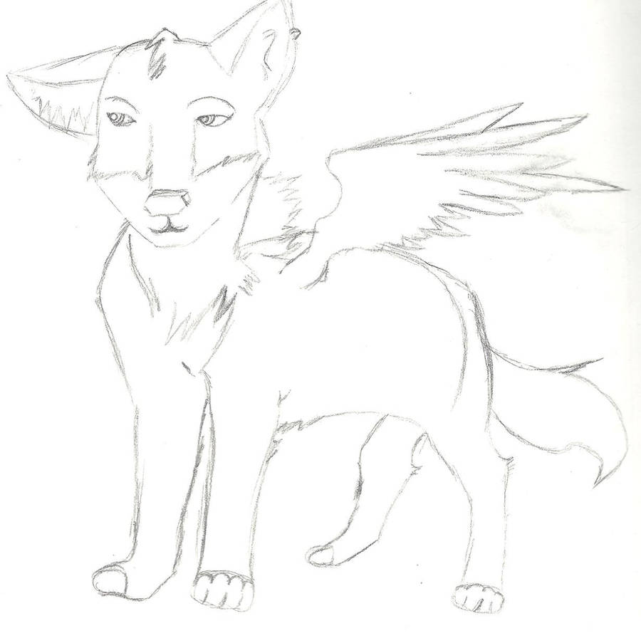 Anime Winged Wolf Pup By Rowenleeada On Deviantart