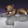 Leafpool and Crowfeather (Remake, +Speedpaint)