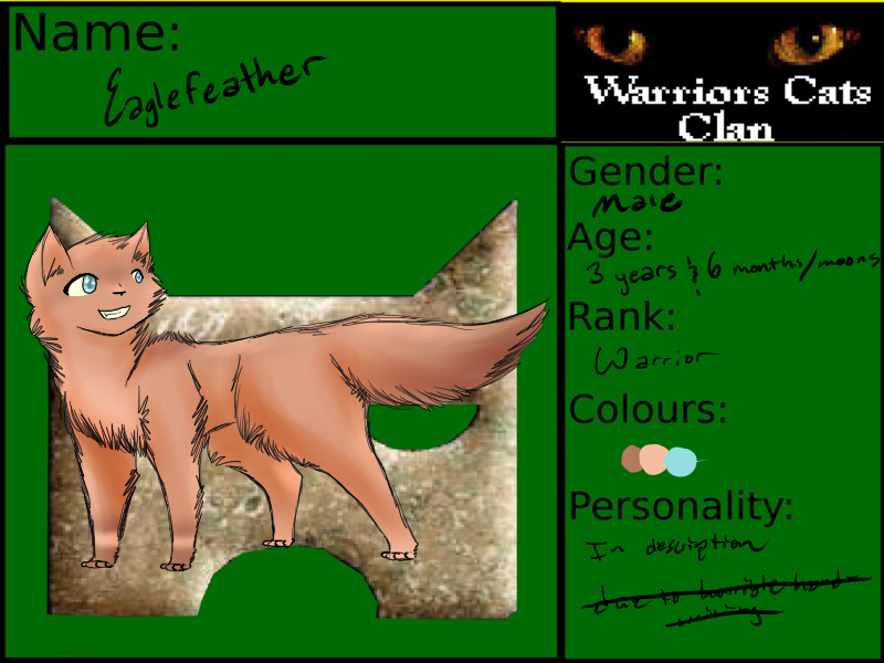 Eaglefeather Application for Warriors-Cats-Clans